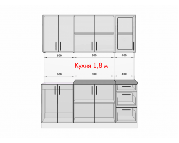 Кухня МДФ 1800 с фотопечатью Питер