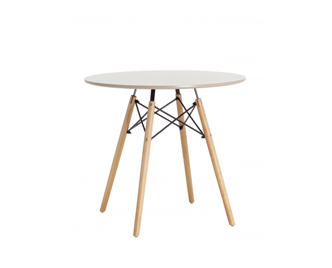 Стол круглый Stool Group DSW D80 Бежевый фото