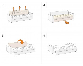 Диван прямой Окленд 212 прямой Темно-голубой