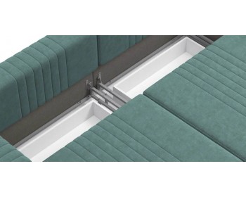 Диван прямой Хаммер  c широкими подлокотниками 248 прямой Изумрудный