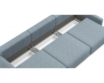 Диван прямой Хаммер NEXT XL c узкими подлокотниками 322 прямой Светло-синий