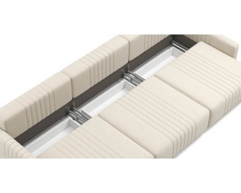 Диван прямой Хаммер  ХЛ (XL) c узкими подлокотниками 322 прямой Светло-бежевый