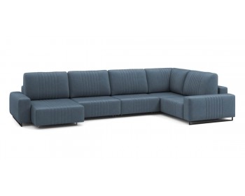Угловой диван Хаммер  с широкими подлокотниками с оттоманкой