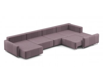 Диван Хаммер с узкими подлокотниками с оттоманкой