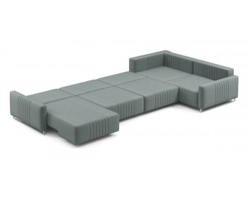 Диван Хаммер с узкими подлокотниками с оттоманкой