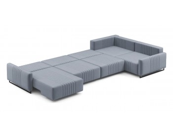 Диван Хаммер с узкими подлокотниками с оттоманкой