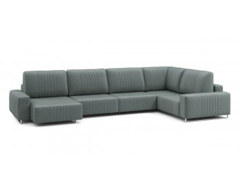 Диван Хаммер с широкими подлокотниками с оттоманкой