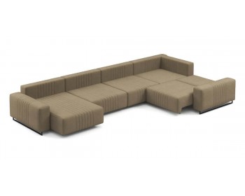 Диван Хаммер с широкими подлокотниками с оттоманкой