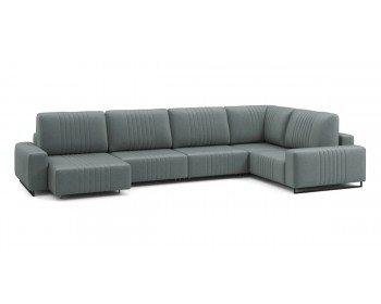 Диван Хаммер с широкими подлокотниками с оттоманкой