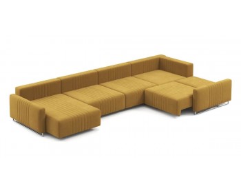 Диван Хаммер с узкими подлокотниками с оттоманкой