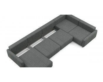 Диван Хаммер с узкими подлокотниками с оттоманкой