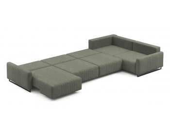 Диван Хаммер с узкими подлокотниками с оттоманкой