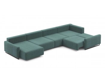 Диван Хаммер с узкими подлокотниками с оттоманкой