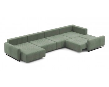 Диван Хаммер с узкими подлокотниками с оттоманкой