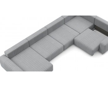 Диван Хаммер с широкими подлокотниками с оттоманкой