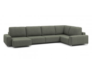 Диван Хаммер с широкими подлокотниками с оттоманкой