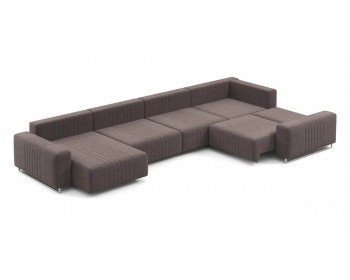 Диван Хаммер с широкими подлокотниками с оттоманкой