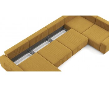 Диван Хаммер с широкими подлокотниками с оттоманкой