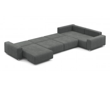 Диван Хаммер с широкими подлокотниками с оттоманкой