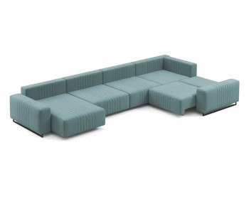 Диван Хаммер с широкими подлокотниками с оттоманкой