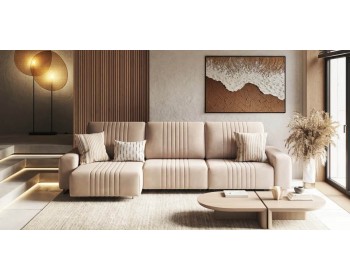 Диван Хаммер с широкими подлокотниками с оттоманкой