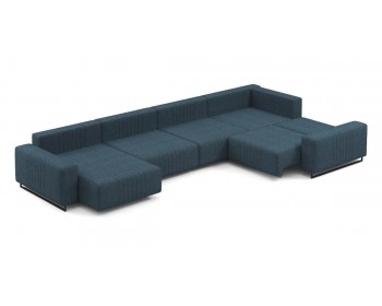 Диван Хаммер с широкими подлокотниками с оттоманкой