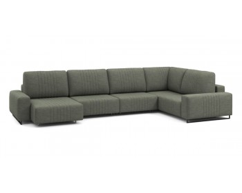 Диван Хаммер с широкими подлокотниками с оттоманкой