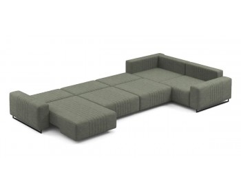 Диван Хаммер с широкими подлокотниками с оттоманкой