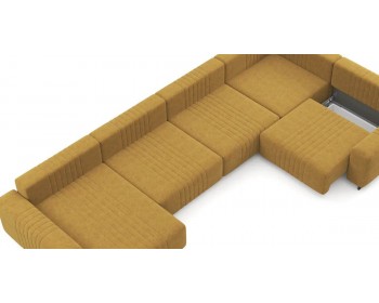 Диван Хаммер с широкими подлокотниками с оттоманкой