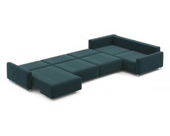 Диван Хаммер с узкими подлокотниками с оттоманкой