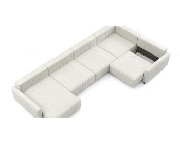 Диван Хаммер с узкими подлокотниками с оттоманкой