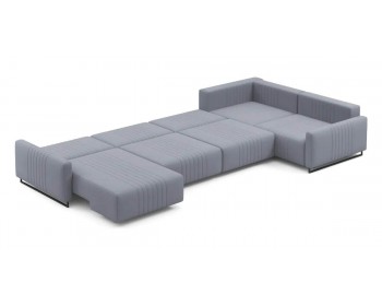 Диван Хаммер с узкими подлокотниками с оттоманкой