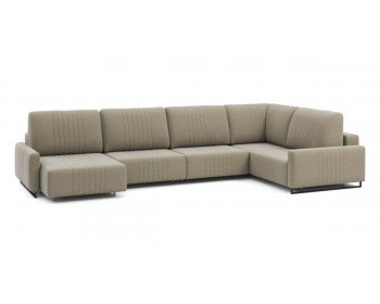 Угловой диван Хаммер  с узкими подлокотниками с оттоманкой