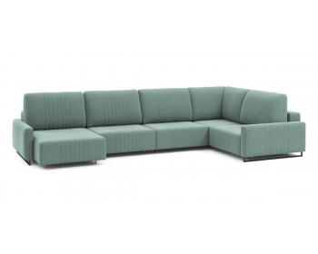 Диван Хаммер с узкими подлокотниками с оттоманкой