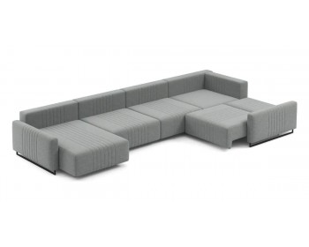 Диван Хаммер с узкими подлокотниками с оттоманкой