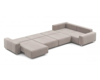 Диван Хаммер с широкими подлокотниками с оттоманкой