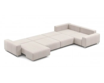 Диван Хаммер с широкими подлокотниками с оттоманкой