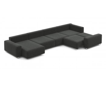 Диван Хаммер с широкими подлокотниками с оттоманкой