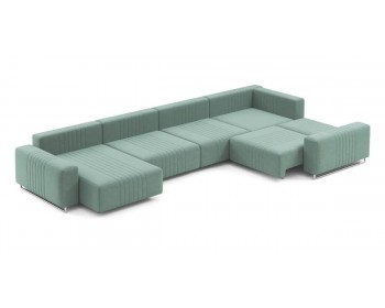 Диван Хаммер с широкими подлокотниками с оттоманкой