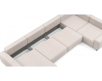 Диван Хаммер с широкими подлокотниками с оттоманкой