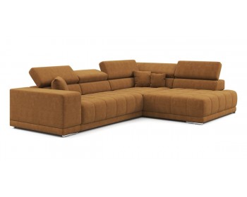 Диван прямой САТЕЛЛИТЕ-С (SATELLITE-S) с угловой макси секцией и приставной секцией 323 прямой Горчичный