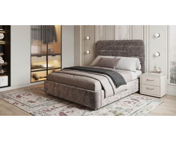 Кровать Грэта с серебряным декором