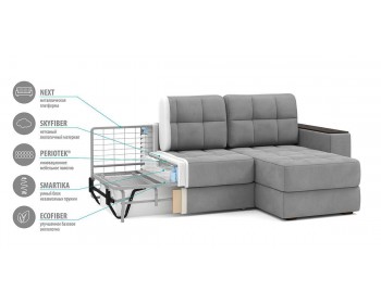 Угловой диван Гринвич NEXT 22 узкие подлокотники декор венге