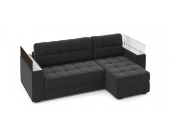 Угловой диван Гринвич  22 узкие подлокотники декор венге