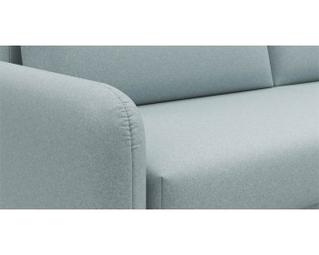 Диван прямой Фрост с одним пуфом никель 265 прямой Голубой