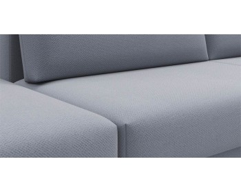 Диван прямой Фрост с двумя пуфами брауни 296 прямой Темно-синий