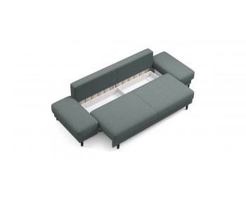 Диван прямой Фрост с двумя пуфами брауни 296 прямой Темно-серый