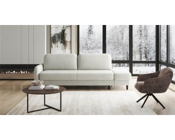 Прямой диван Фрост с одним ом брауни