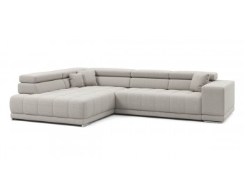 Диван прямой Satellite-S с угловой макси секцией и приставной секцией 323 прямой Светло-серый