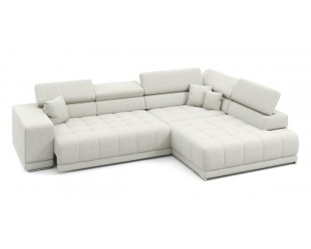 Диван прямой САТЕЛЛИТЕ-С (SATELLITE-S) с угловой макси секцией и приставной секцией 323 прямой Светло-бежевый